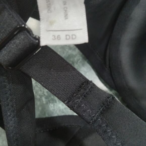 Leading Lady Women's Bra 36DD Front Closure Racerback Adjustable Black 5415 EUC - Picture 8 of 9